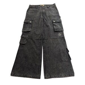 Untitled Artworks Cargo Utility Pants in Washed Black